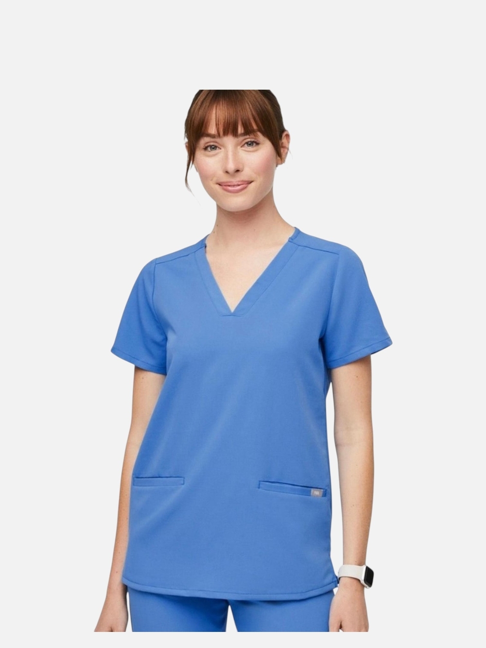 Figs Capri Blue Casma Scrub Top